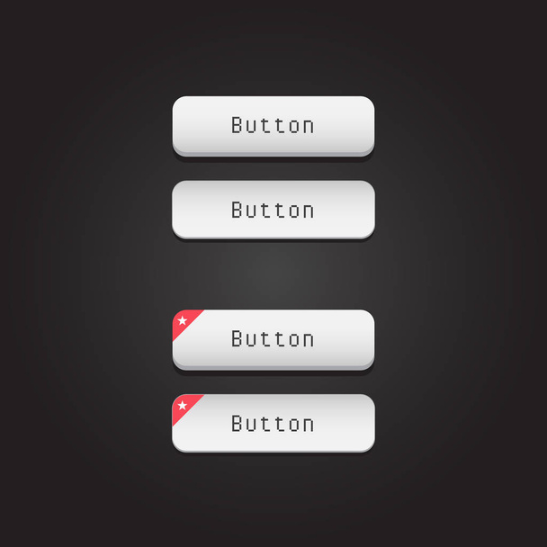 Web Buttons Set - Vetor, Imagem