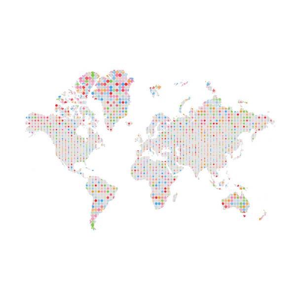 似たようなシルエットの世界地図大きなデータ パターン - ベクター画像