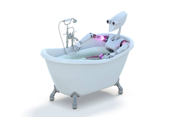 Roboter badet - Foto, Bild