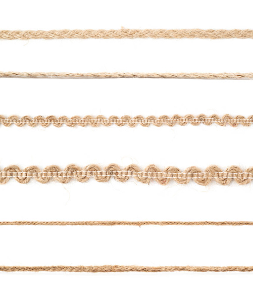 Line of a linen rope string - Φωτογραφία, εικόνα
