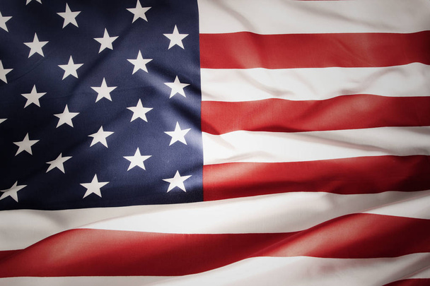 Rippled USA flag - Φωτογραφία, εικόνα