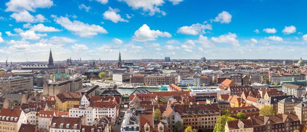 Aerial view of Copenhagen - Fotoğraf, Görsel