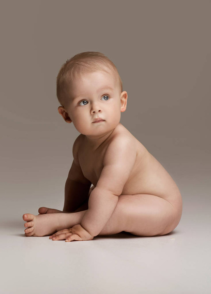 Adorable little baby boy posing. - Valokuva, kuva