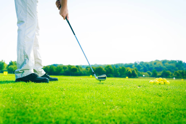 Golf Player Practicing - Zdjęcie, obraz