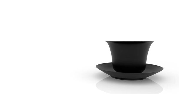 Empty black coffee cup - Zdjęcie, obraz