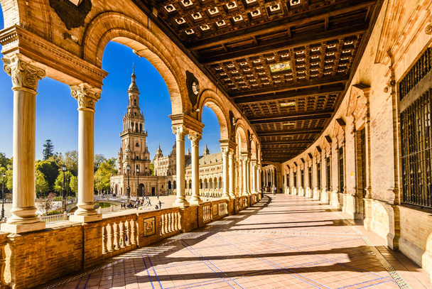 Plaza de espana Sevilla, Andalusie, Španělsko. - Fotografie, Obrázek
