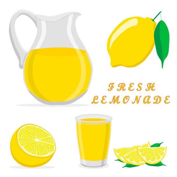 The yellow lemonade - Vector, Image