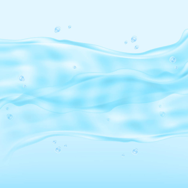 青い水のスプラッシュ - ベクター画像