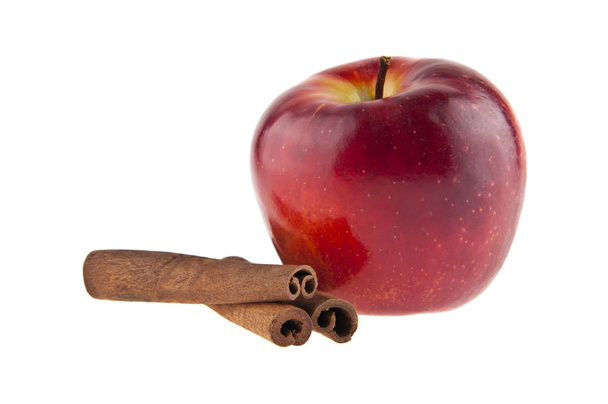 red apple and cinnamon - Φωτογραφία, εικόνα