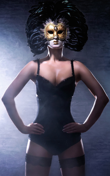 Young attractive woman in mask - Fotó, kép