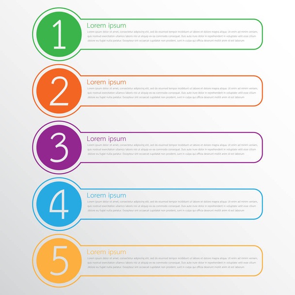 Vector infographic templates used for detailed reports. All 5 topics. - Vettoriali, immagini
