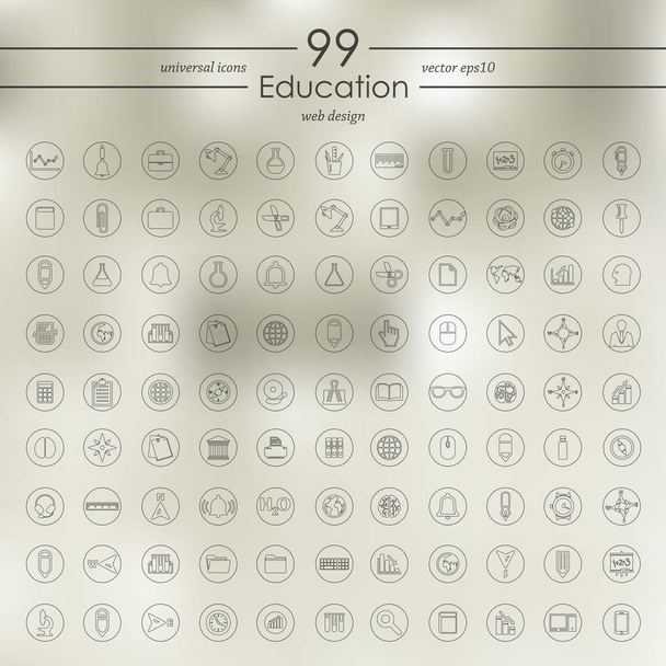 Set of education icons - Vector, Image