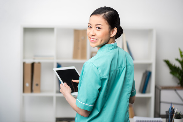 asian internist with digital tablet - Photo, Image