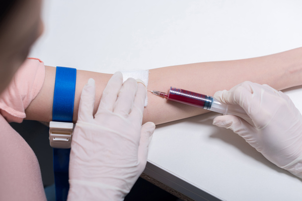 doctor doing blood test from vein - Photo, Image