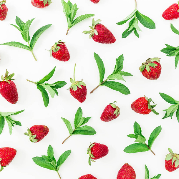 Strawberries  on white background. - Photo, Image