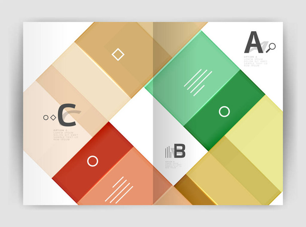 Квадраты и прямоугольники a4 шаблон брошюры
 - Вектор,изображение
