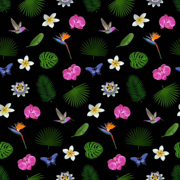 Tropical Seamless Pattern - Vector, Image