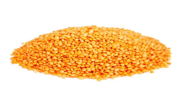 red lentils isolated on white - Photo, Image