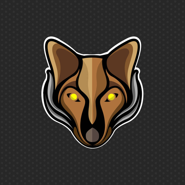Fox logo ontwerpsjabloon, Fox hoofd pictogram vectorillustratie - Vector, afbeelding