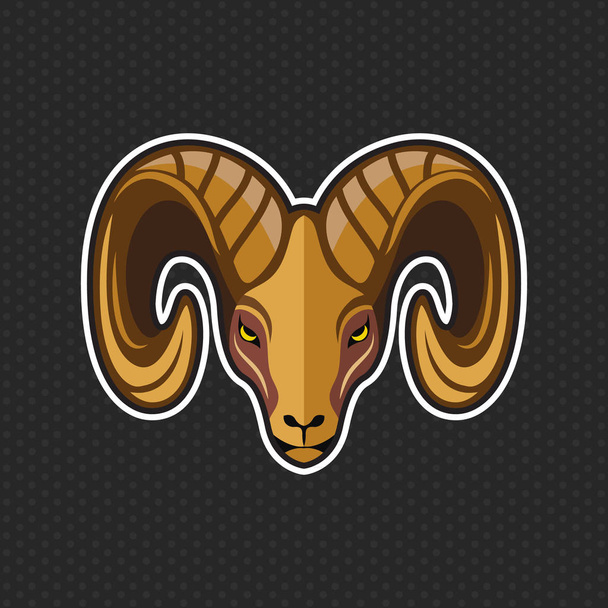 Шаблон дизайну логотипу кози, значок голови кози Векторні ілюстрації
 - Вектор, зображення