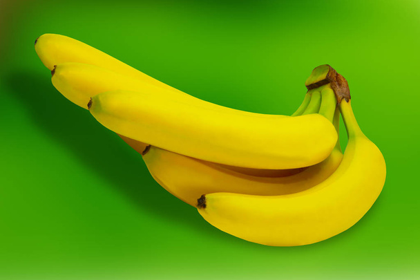 Banane フルーツ自然熱帯分離された黄色の背景 - 写真・画像