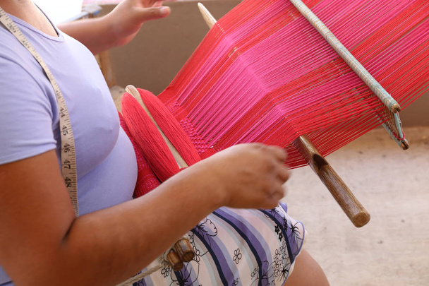 A Woman ist weaving near Oaxaca - Photo, Image