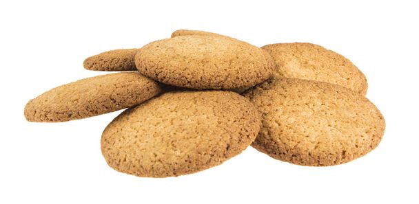 Biscuits à l'avoine sur fond blanc
 - Photo, image