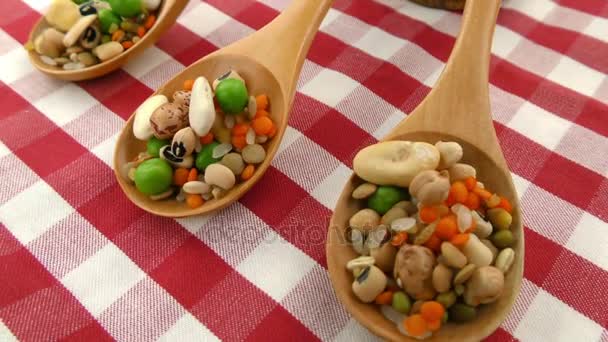 Legumes Delicious and Healthy Natural  Mix Food - Footage, Video