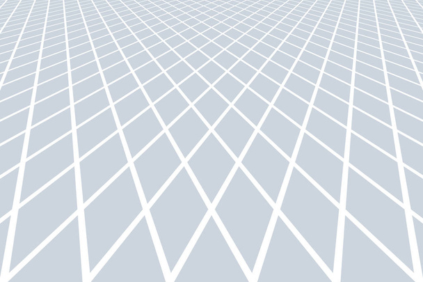Diminishing  perspective view. Lines and diamonds pattern.  - Vector, Image