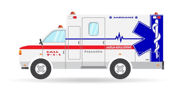 Vector ambulancia vehículo ilustración paramédico coche emergencia auto icono
 - Vector, Imagen