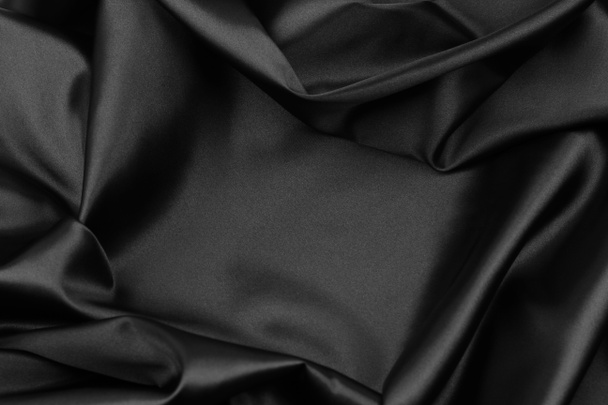 Black silk fabric - Foto, Imagen