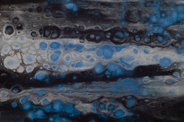Marbled marine abstract background. Liquid acrylic marble pattern - Φωτογραφία, εικόνα
