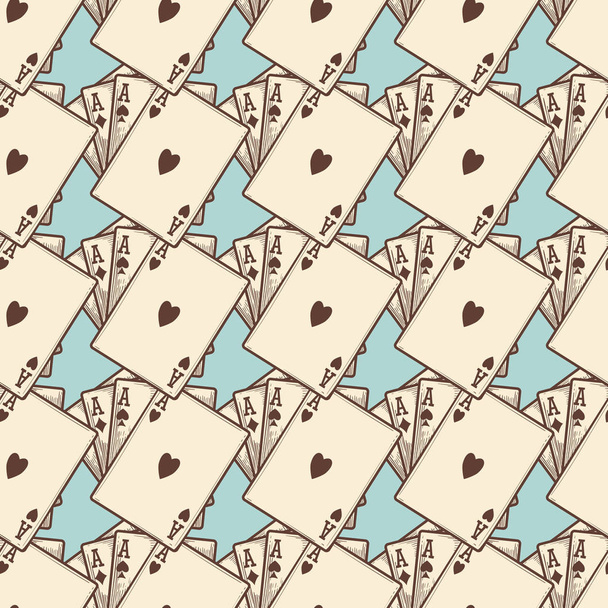 Vintage cards seamless pattern - Vector, Image