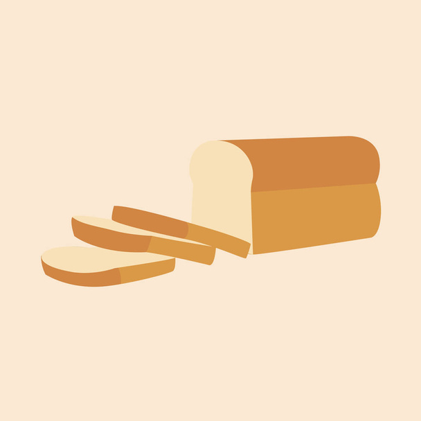 Bread loaf and Sliced - Vector, Image
