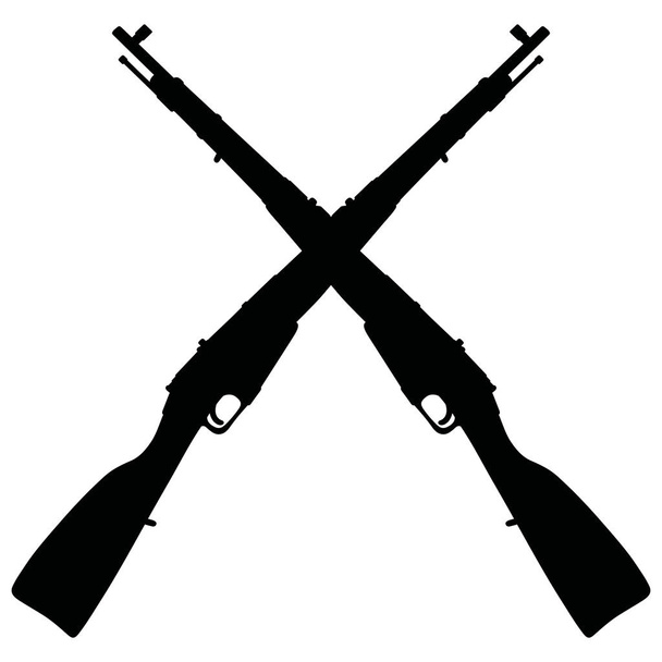 İki eski askeri tüfekler - Vektör, Görsel