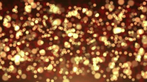 abstrakte Bokeh-Goldpartikel - Filmmaterial, Video