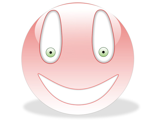 κυανό smiley με τα πράσινα μάτια - Φωτογραφία, εικόνα