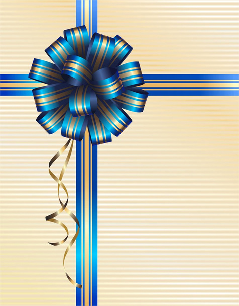 Blue bow - Vektor, Bild