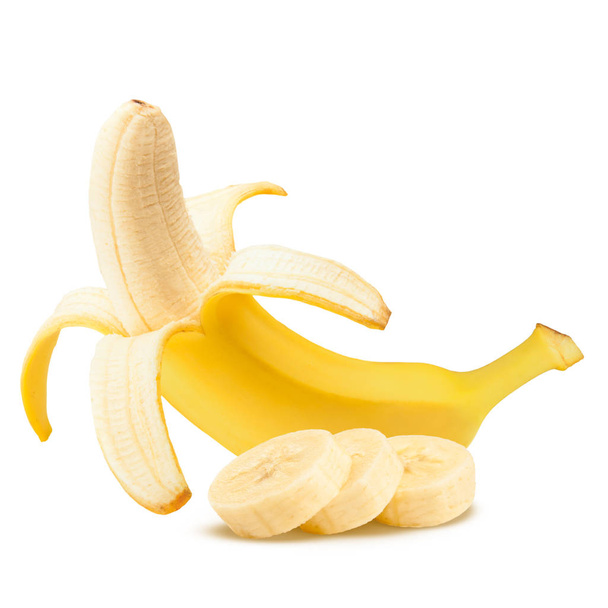 Banana. Ripe bananas isolated on a white background. - Photo, Image