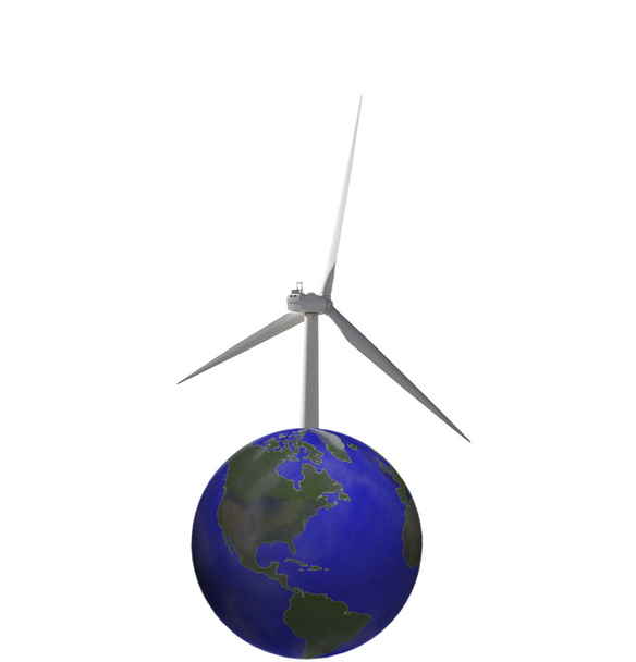 Green world concept with Aerogenerator - Photo, Image