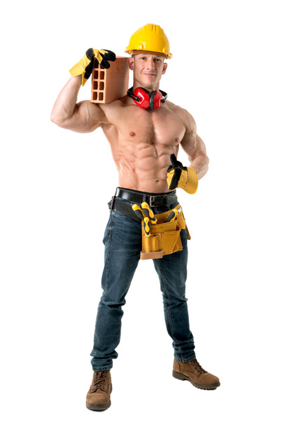 Strong construction worker - Foto, Imagem