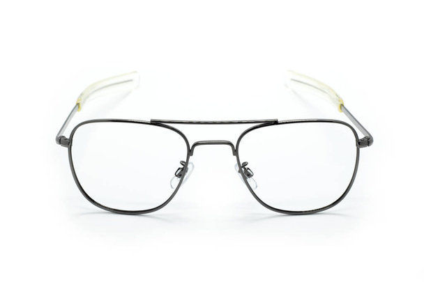 Modern, divatos szemüveg elszigetelt fehér background, Perf - Fotó, kép