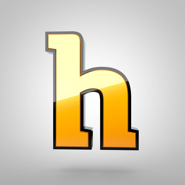 Kleine gouden letter H  - Foto, afbeelding