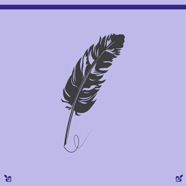 Feather icon illustration - Vector, Image