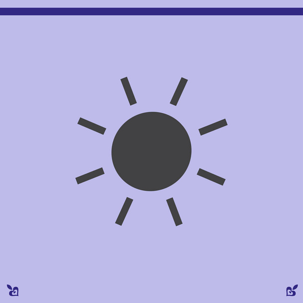 Ilustración del icono del sol
 - Vector, Imagen