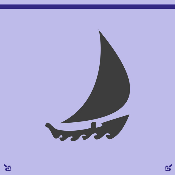 boat icon   illustration - Вектор, зображення