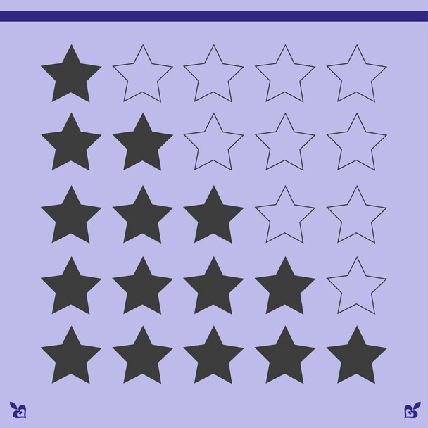 значки рейтинговых звёзд
 - Вектор,изображение