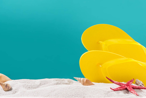 Yellow flip flops - Photo, Image