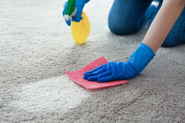 employee removing dirt in flat - Foto, Imagem