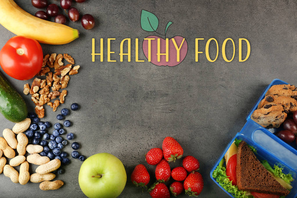 Text HEALTHY FOOD   - Foto, imagen